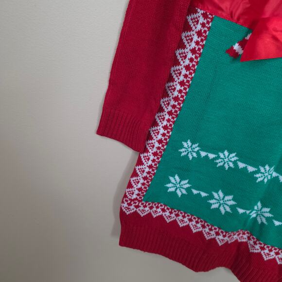 Holiday Christmas Mrs Claus Womens Ugly Sweater Dress or Long Tunic Size M - Picture 4 of 7